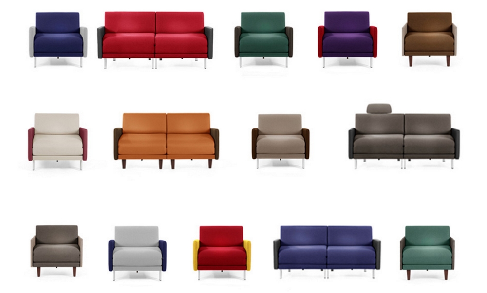 Collection fauteuils et canapés bicolores convertibles Lioolis